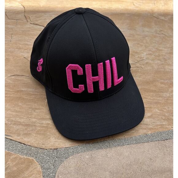 G/Fore Accessories - G/FORE CHIL Chileno Bay Golf Club Hat Black/Pink Snapback Flexfit
